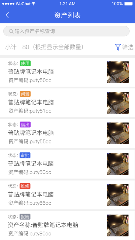 普贴固定资产截图2