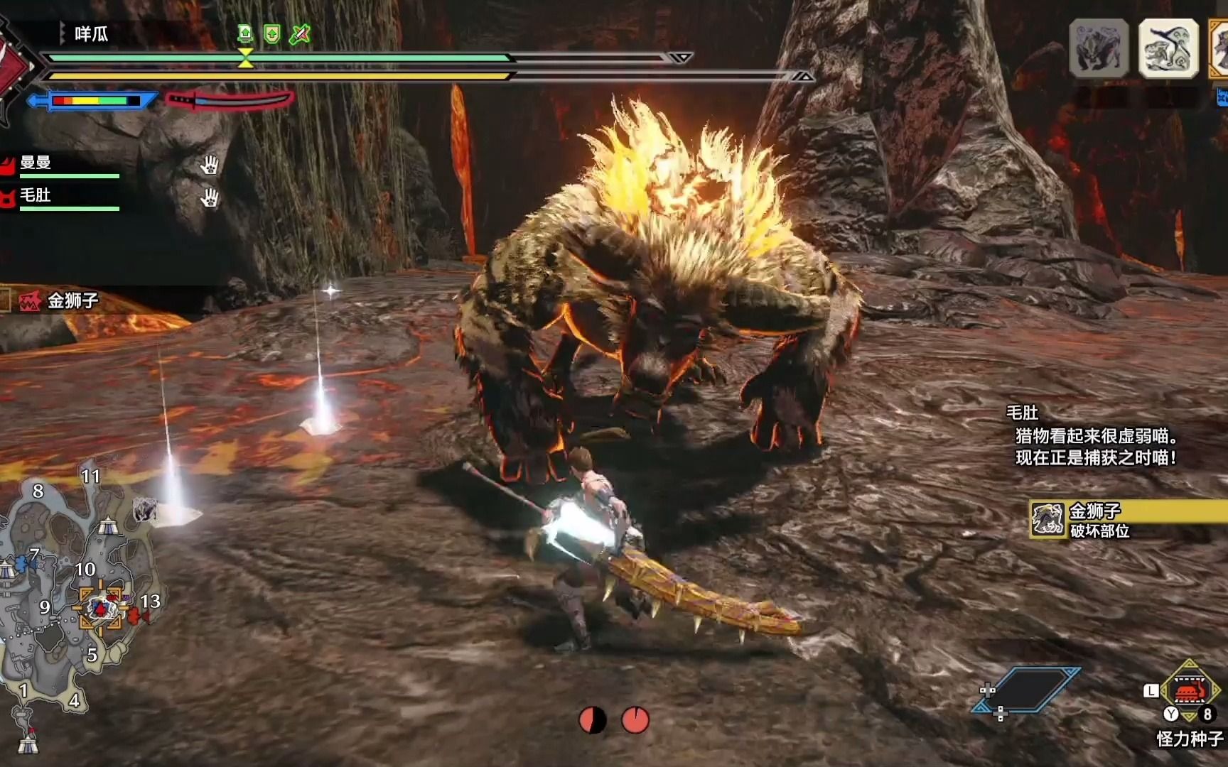 怪物猎人世界怎么打金狮子