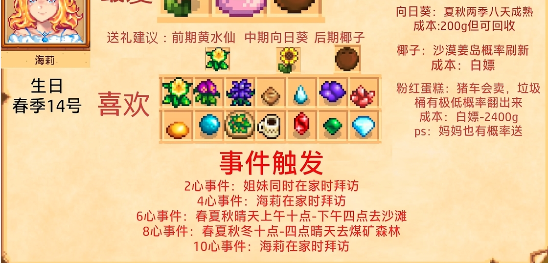 星露谷物语海莉如何攻略