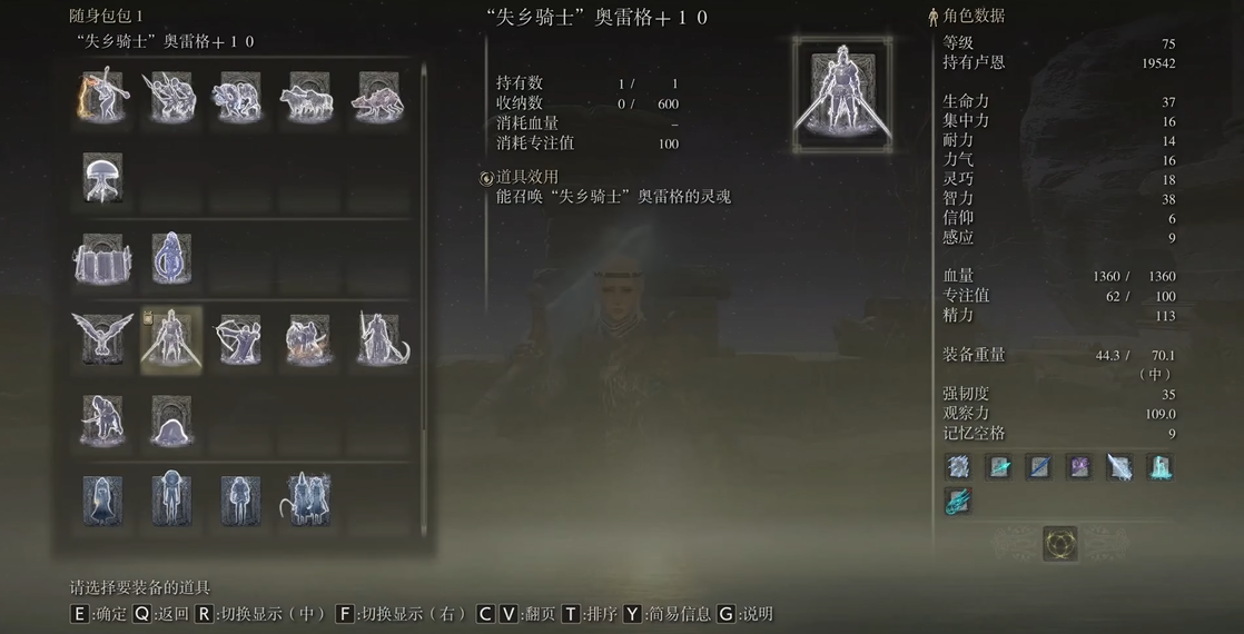 艾尔登法环剑士怎么加点