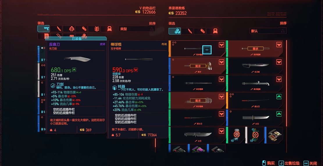 赛博朋克2077值得升级的武器