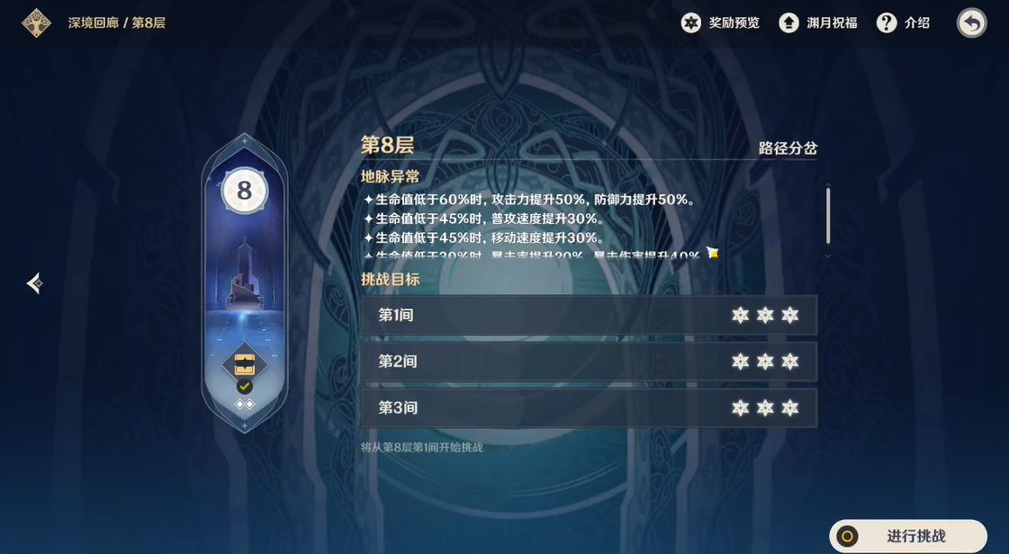 原神深境螺旋前八层怎么打