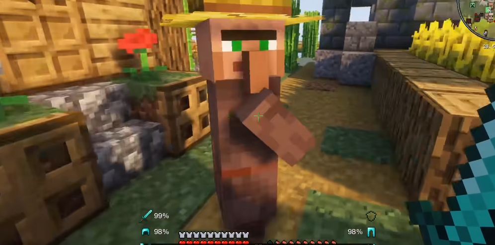 我的世界怎么引诱村民