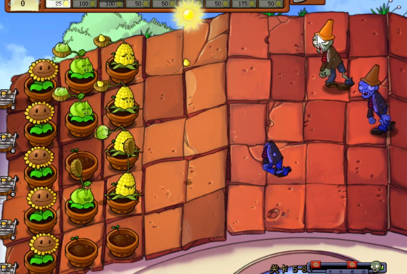 植物大战僵尸95版5-8关怎么过