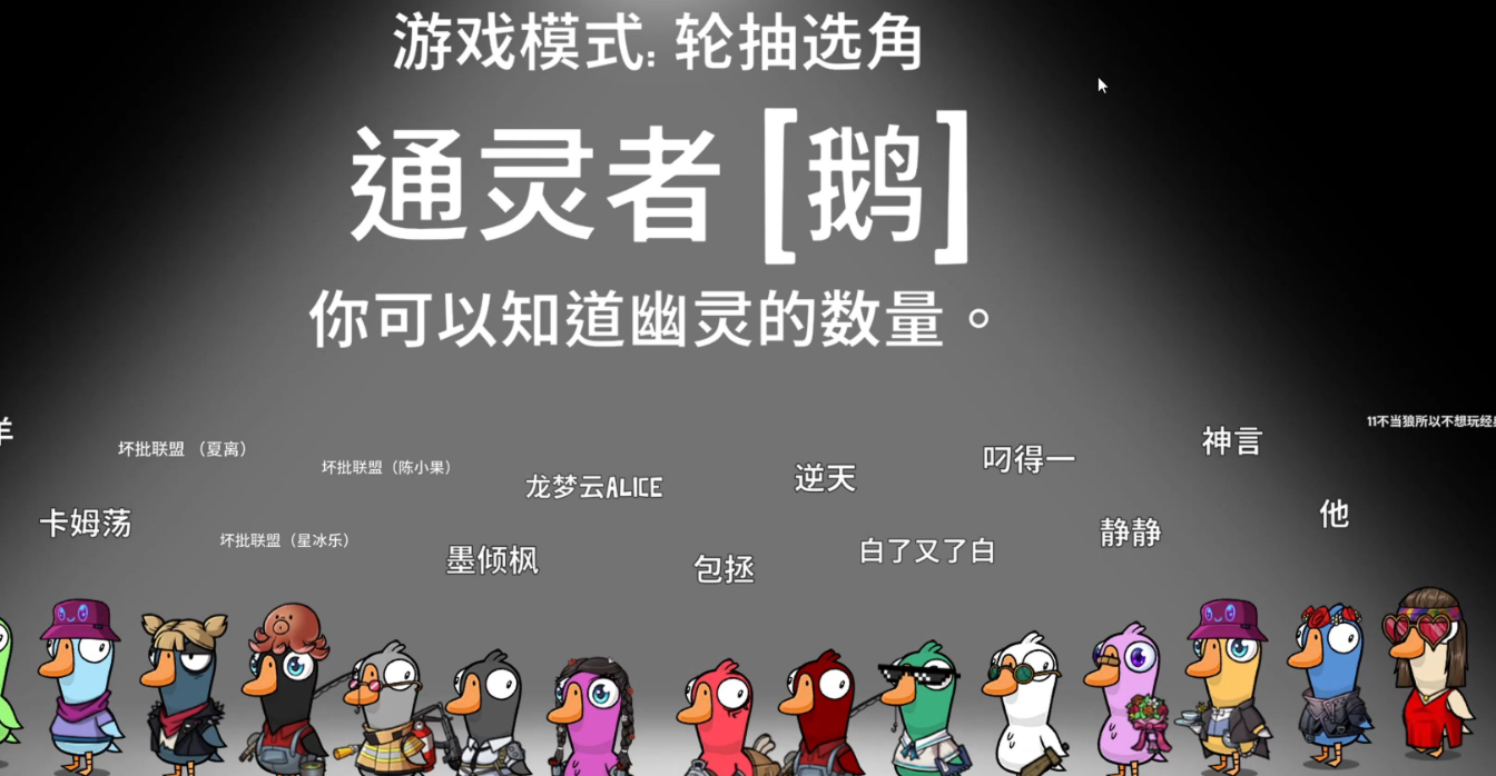 鹅鸭杀地下室有什么职业