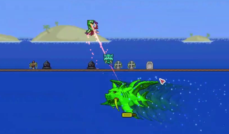 泰拉瑞亚猪鲨怎么打