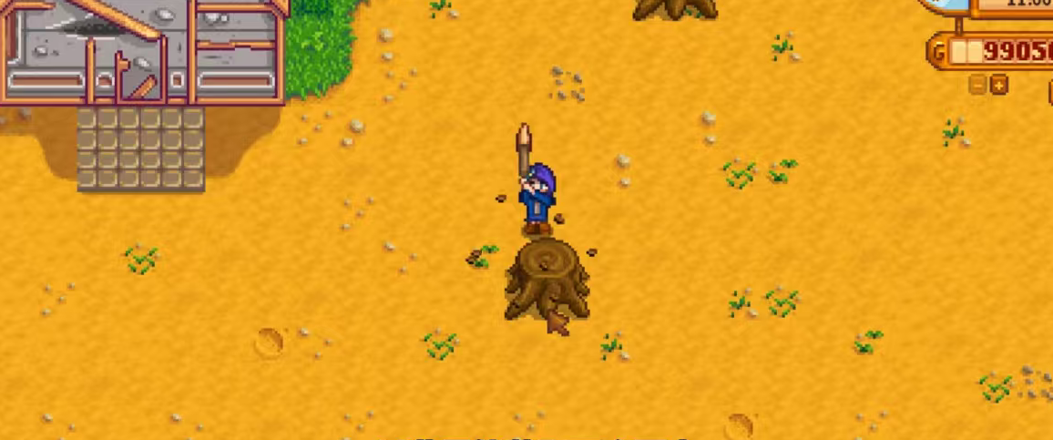 星露谷物语如何得到硬木