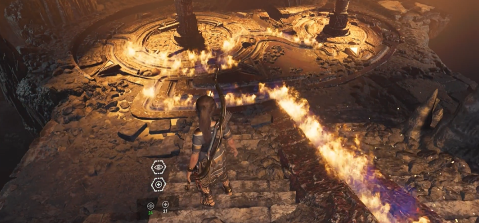 古墓丽影两个转盘怎么自动回转