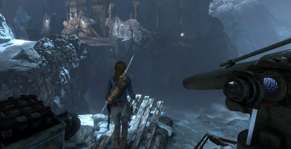 古墓丽影10怎么过山中基地