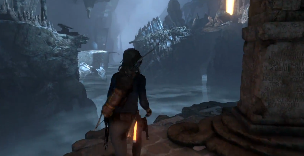 古墓丽影10怎么过山中基地