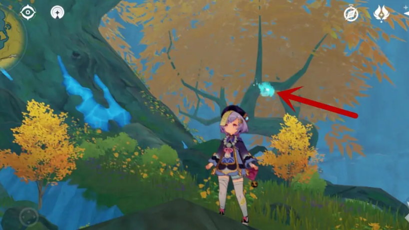 原神南山的大树上的宝箱怎么开