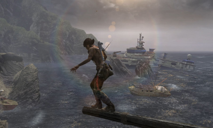 古墓丽影平衡木怎么过