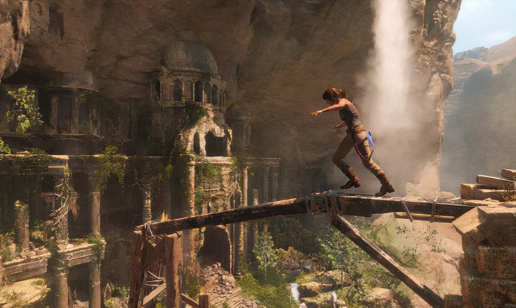 古墓丽影平衡木怎么过