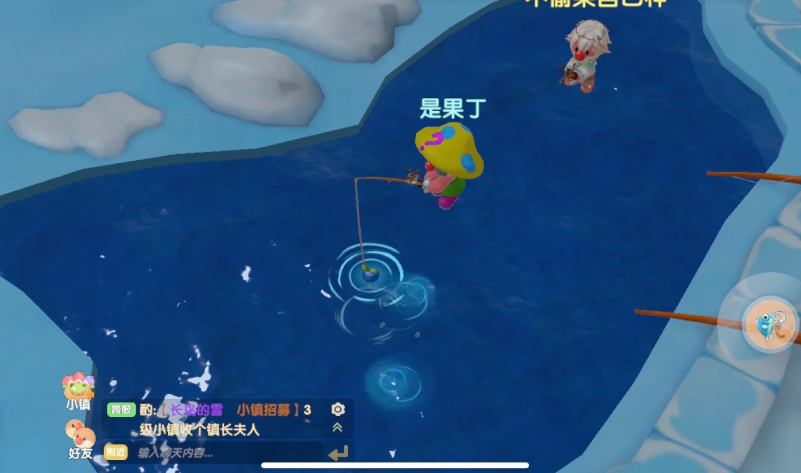 摩尔庄园在雪山怎么用初级鱼竿