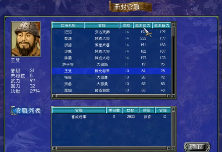 三国群英传7官职怎么册封好