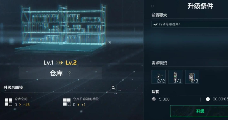 三角洲行动仓库升级在哪